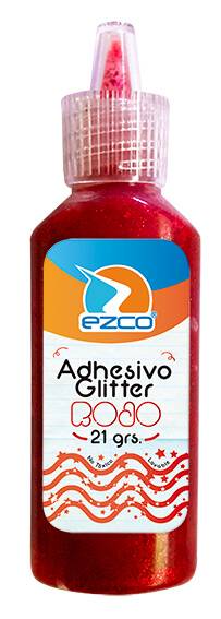 Adhesivo Glitter Ezco 21 Grs Rojo