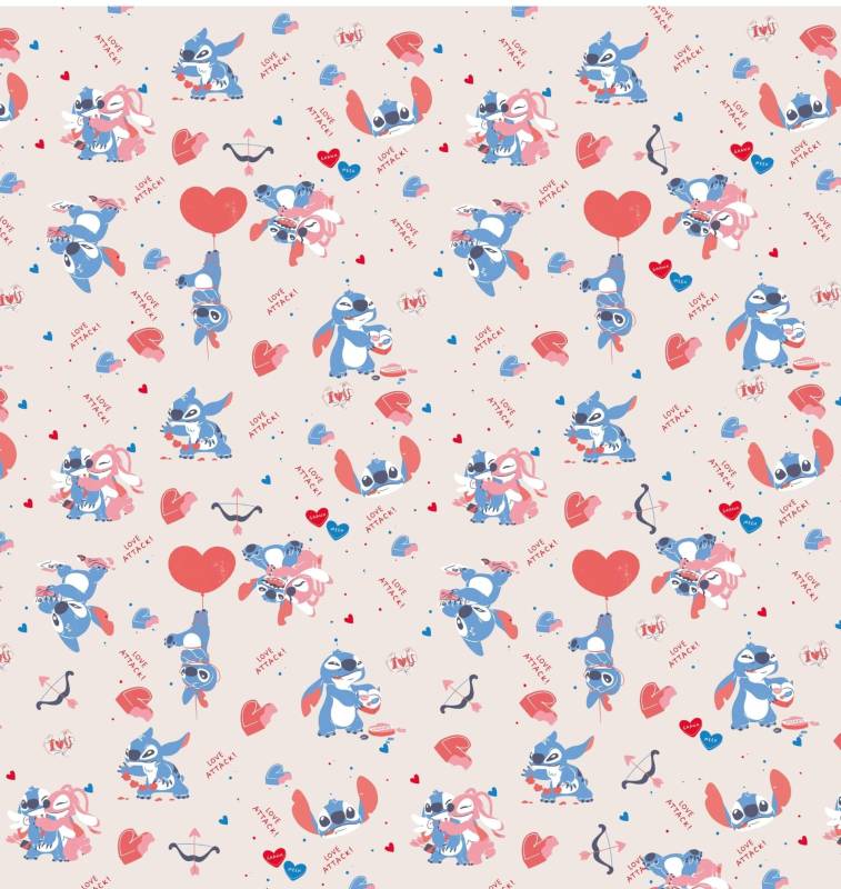 Papel Afiche Muresco F01402 Stitch Love Paq X 10 Un