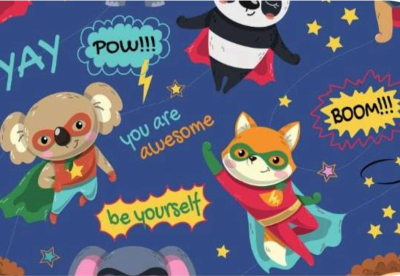 Papel Afiche Muresco F01461 Super Heroicos Paq X 10 Un