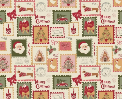 Papel Afiche Muresco F01479 Estampillas Navideñas Paq X 10 Un
