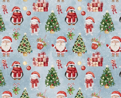 Papel Afiche Muresco F01484 Navidad Polar  Paq X 10 Un
