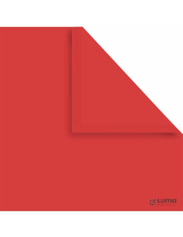 Papel Afiche Rojo Paq X 20 U
