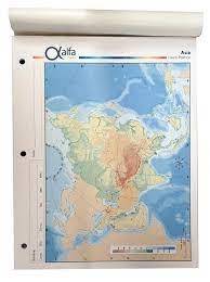 Mapa Alfa N°3 Físico Político Asia 40 Hjs
