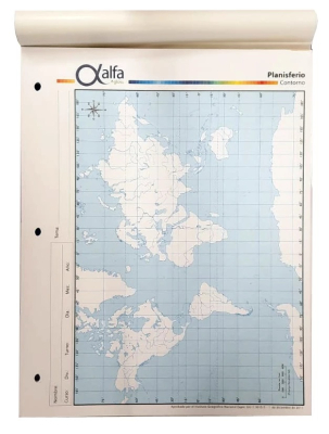 Mapa Alfa N°3 Político Planisferio 40 Hjs
