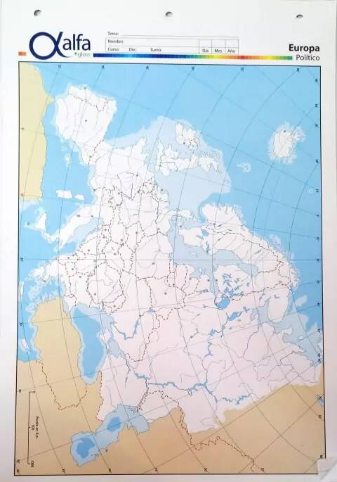 Mapa Alfa N°5 Político Europa 20 Hjs