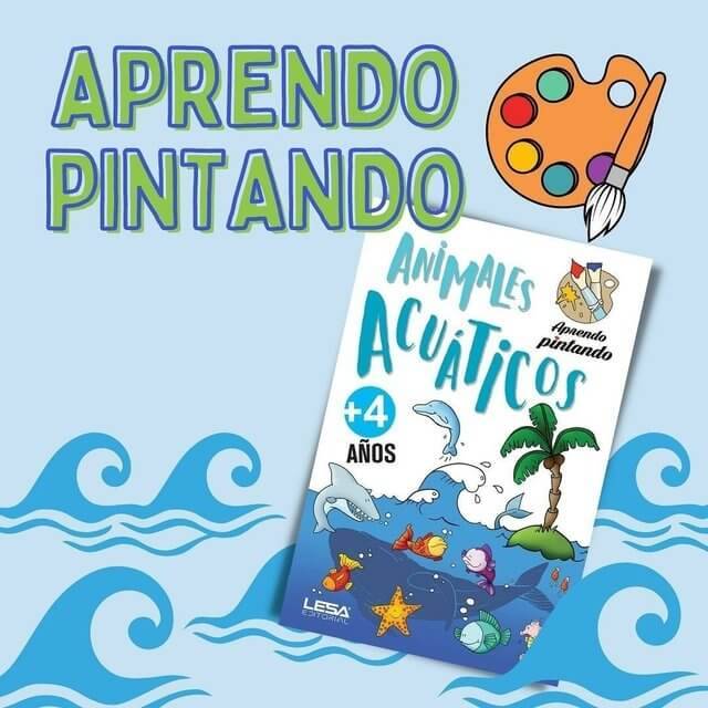 Libro Aprendo Pintando Animales Acuaticos Lesa Ed