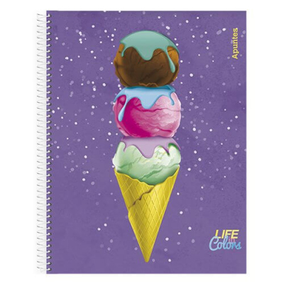 Cuaderno Apuntes Life In Colors 29,7 C/Esp X 80 Hjs Rayado