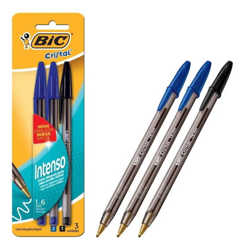 Boligrafo Bic Cristal Intenso 1.6 Blister X 3