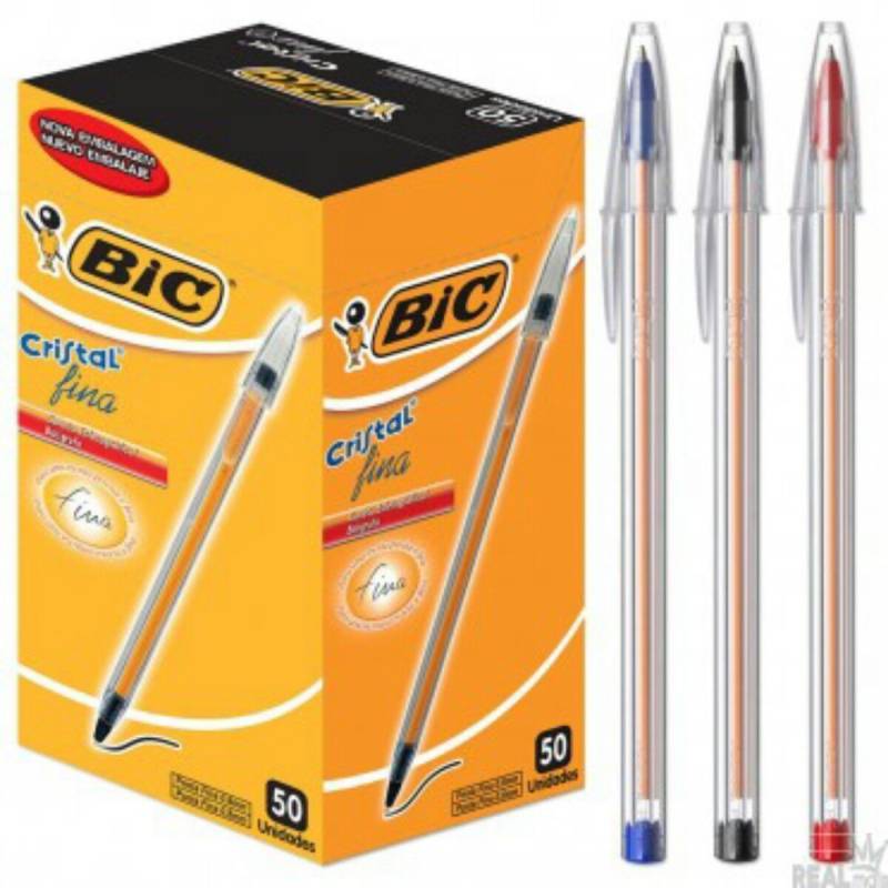Boligrafo Bic Cristal Fina 0.8 Negro Caja X 50 Un
