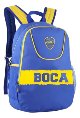 Mochila Boca Juniors Espalda 17,5' Bj67 Estampada