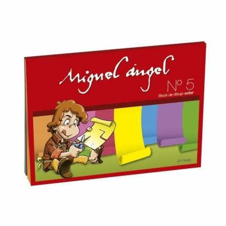Block De Dibujo Nº5 Miguel Angel X 20 Hjs Color