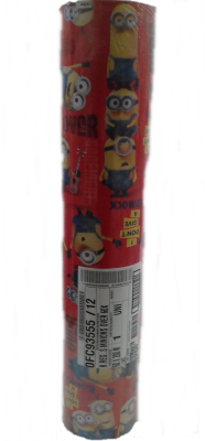 Bobina De Papel Muresco 60 X 200Mts 3551 Minions Fondo Rojo