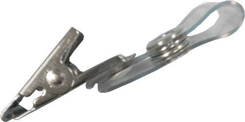 Broche Cocodrilo Metal C/Tira Pvc Paq X 100 Unid