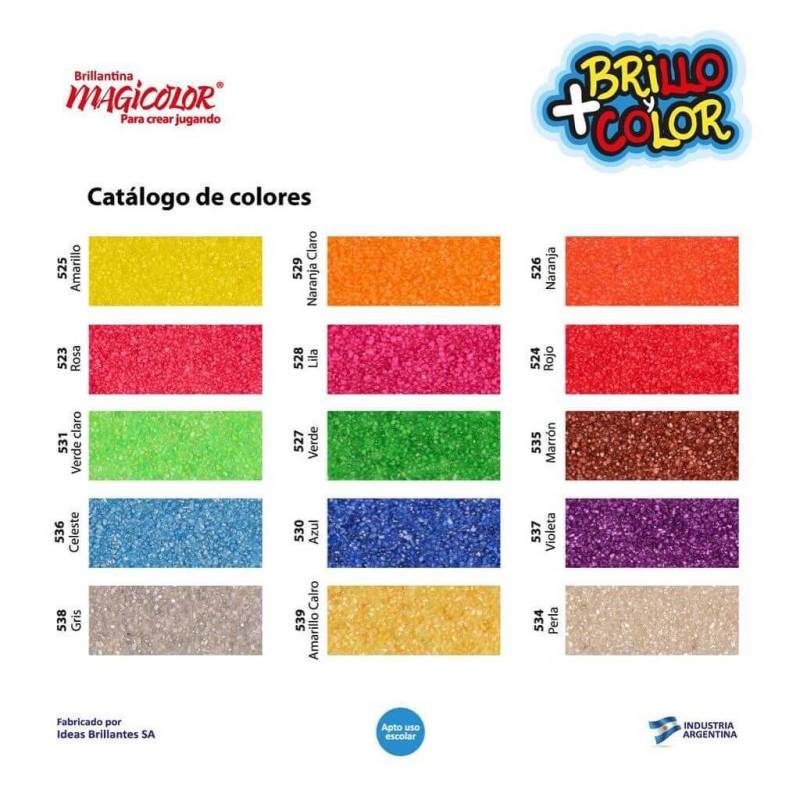 Brillantina Magicolor X 100 Blister Surtido Fluo