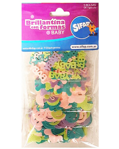 Brillantina Sifap C/Forma Baby En Sobre