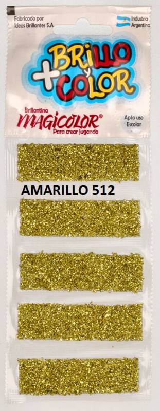 Brillantina Magicolor Tira X 5 Amarillo