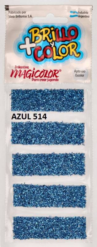 Brillantina Magicolor Tira X 5 Azul