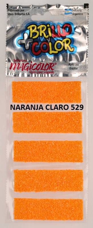 Brillantina Magicolor Tira X 5 Fluo Naranja