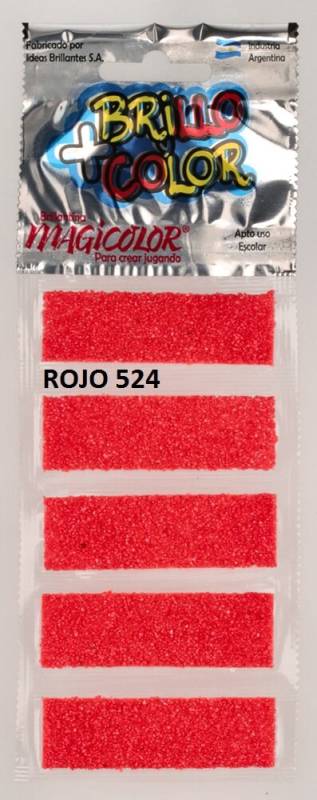 Brillantina Magicolor Tira X 5 Fluo Rojo