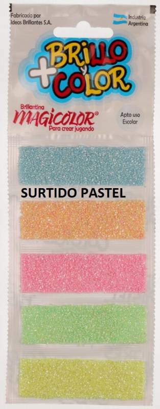 Brillantina Magicolor Tira X 5 Surtido Pastel