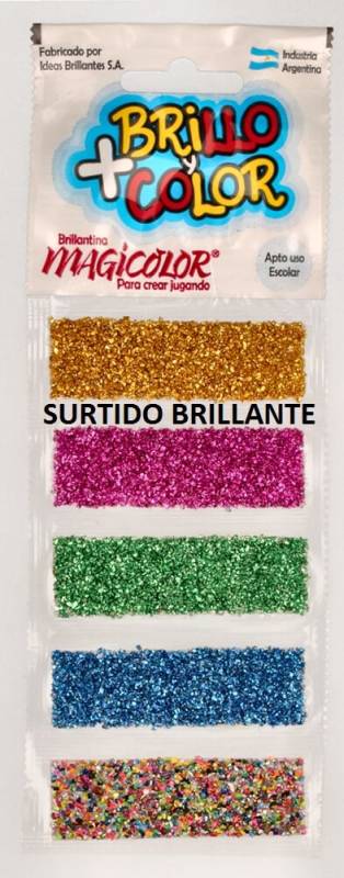 Brillantina Magicolor Tira X 5 Surtido