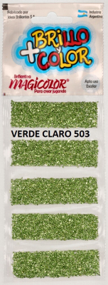 Brillantina Magicolor Tira X 5 Verde Claro