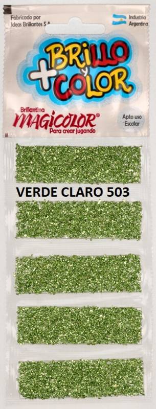 Brillantina Magicolor Tira X 5 Verde Claro