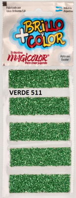 Brillantina Magicolor Tira X 5 Verde