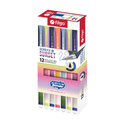 Lapicera Roller Filgo Borrax Sunset Borrable Azul 