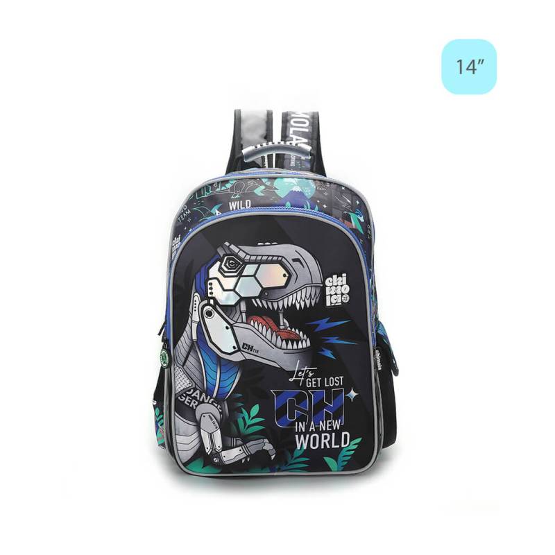 Mochila Chimola Dinosaurio Bt30  Espalda 14´