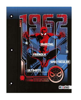 Carpeta C/Cordon N°3 Mooving Spiderman Cartoné 3101