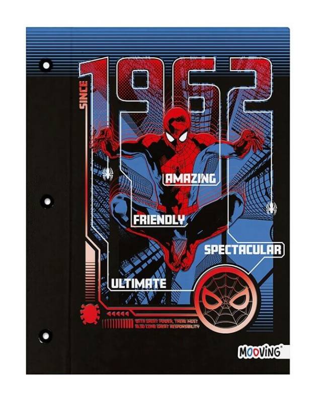 Carpeta C/Cordon N°3 Mooving Spiderman Cartoné 3101