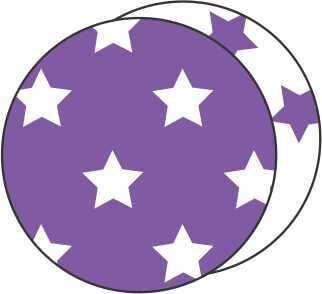 Cartulina Divertida Estrella Violeta/blanco Paq X 10 U