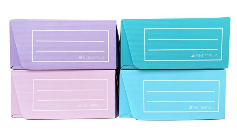 Caja Archivo Plástico Corrugado Oficio 12 Cm Rosa Pastel