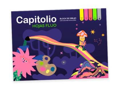 Block Capitolio N°5 Cartulina Fluo 16 Hjs 6364