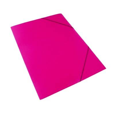 Carpeta 3 Solapas C/Elástico Oficio Color Fucsia