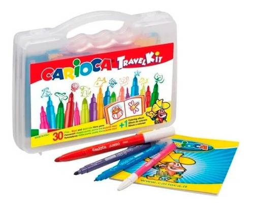 Marcadores Carioca Kit Travel X 30 Colores 43260