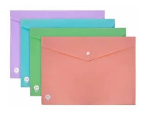 Sobre Pvc C/Boton Lama A5 Ch321A5 Pastel