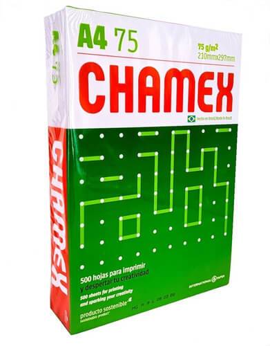 Papel Chamex 75 Gr A4 210x297 X 500 Hj