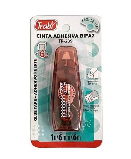 Cinta Bifaz Trabi 6Mm X 6M En Blister Tr-239