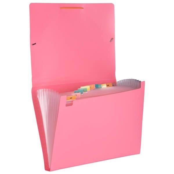 Clasificador Oficio 12 Divisiones Pastel Rosa Lama