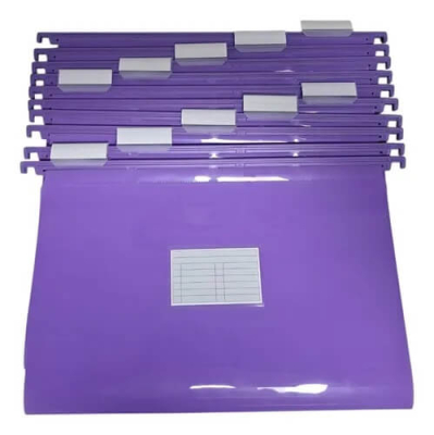 Carpeta Colgante Pvc Oficio Lila Pastel Paq X 10 Un