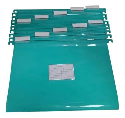Carpeta Colgante Pvc Oficio Verde Pastel Paq X 10 Un