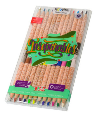 Lapices De Colores Mooving X 12 Bicolor 3011412
