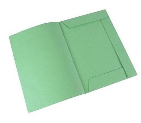 Carpeta 3 Solapas Cartulina 240Gr Oficio Verde