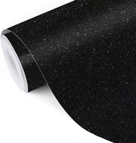 Rollo Autoadhesivo 45X10 Mts Glitter Negro