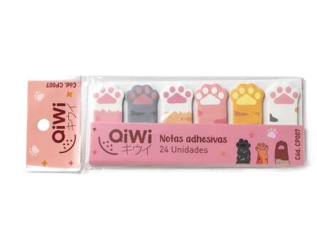 Notas Adhesivas Banderitas Qiwi Huellitas Cp007