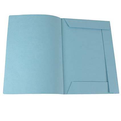 Carpeta 3 Solapas Cartulina 240Gr Oficio Celeste