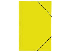 Carpeta 3 Solapas C/Elástico Oficio Color Amarillo