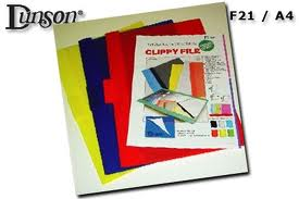 Carpeta C/Clip T/Transp Dunson Oficio F-21 Azul / Negro